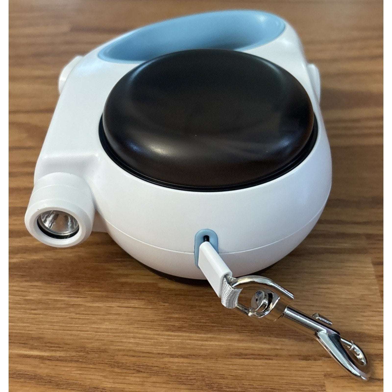 5in1 Retractable Dog Leash w/ Rechargeable LED Light, Poop Bag Holder +2 Bowls