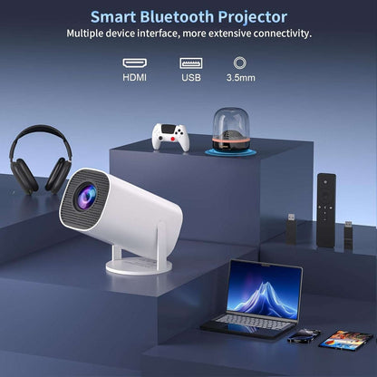 Mini Projector w/ WiFi & Bluetooth, Portable Supports 4K/8K with Android System