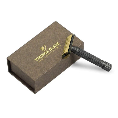 Vikings Blade The CHIEFTAIN 5 BC Safety Razor Ancient Dust Vintage Bronze Kit