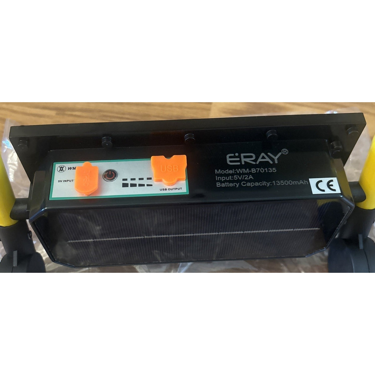 80W Solar LED Work Light 8000lm 13500mAh Rechargeable Battery Stand Timer Remote