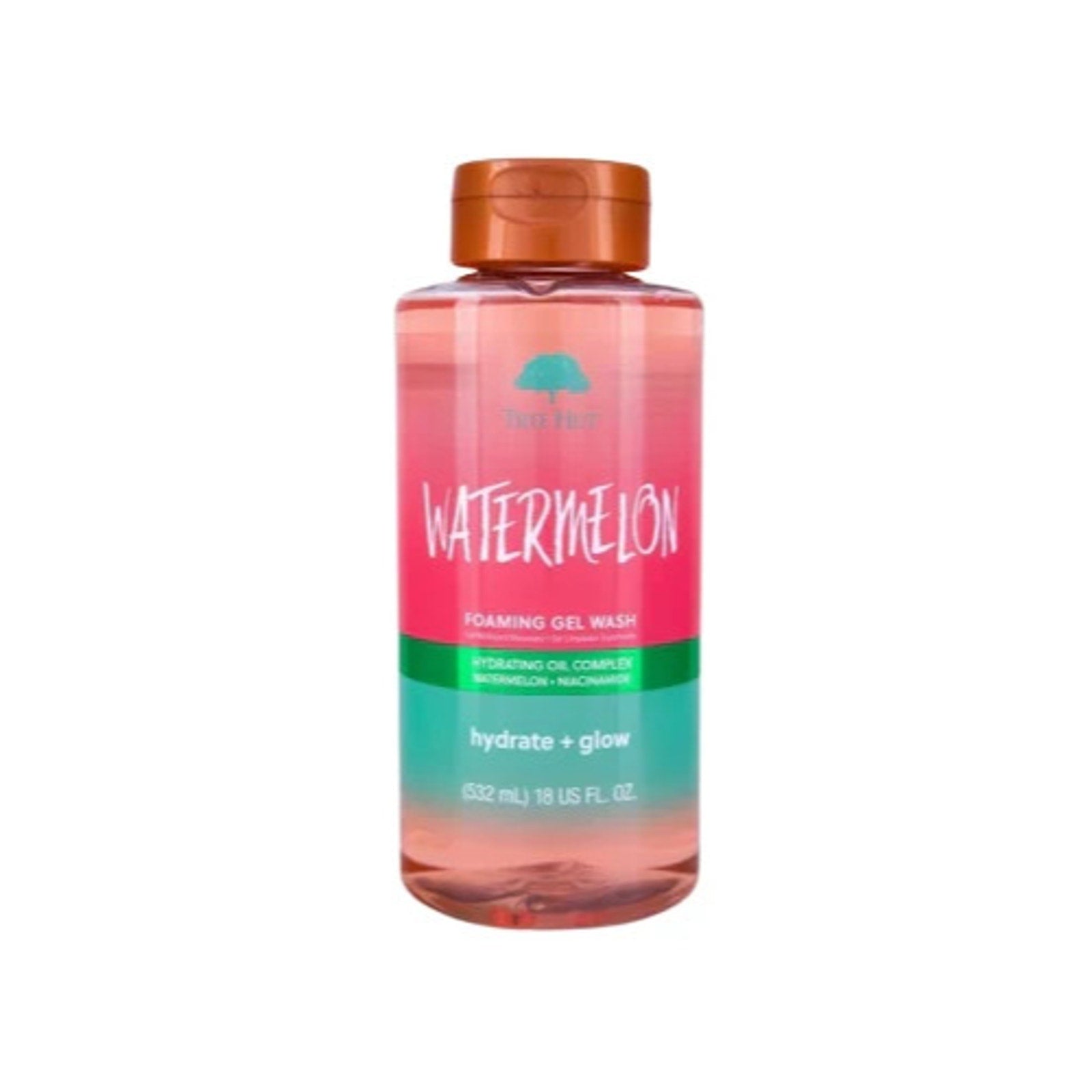 2 x Tree Hut Watermelon HYDRATE & GLOW Moisturizing Foaming Gel Wash w Aloe 18oz