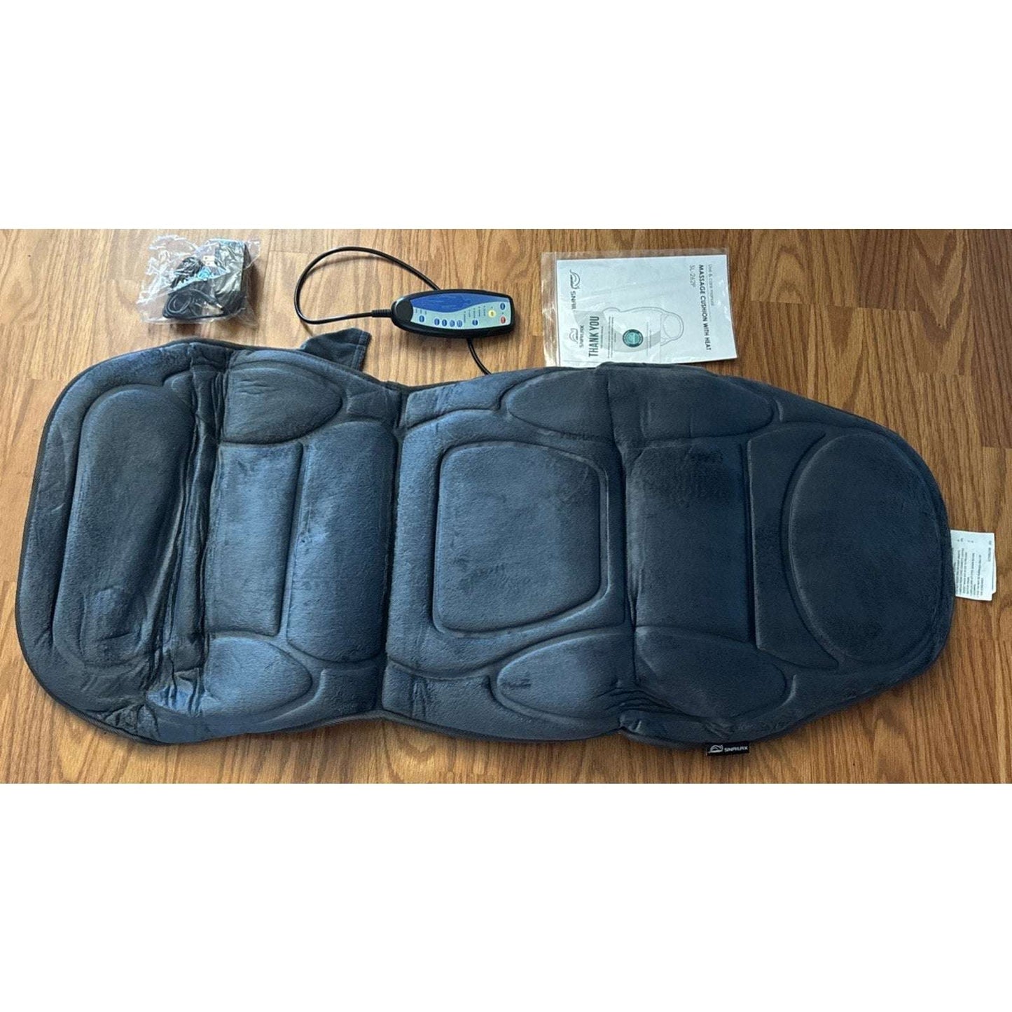 Snailax Massage Seat Cushion Back Massager w/ Heat, 6 Vibration Massage , Timer,