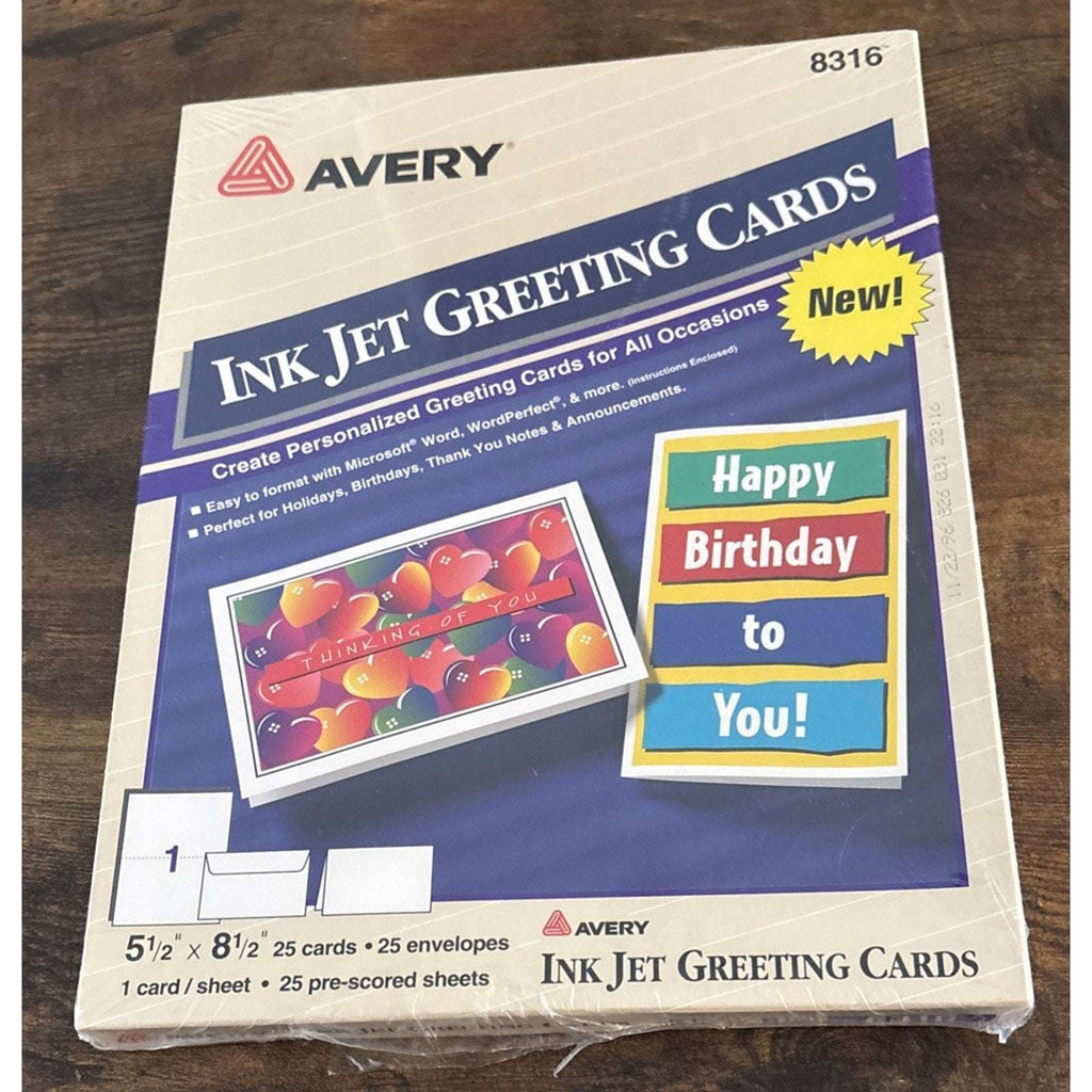 Avery 8316 25 Ink Jet Greeting Cards with 25 Envelopes
