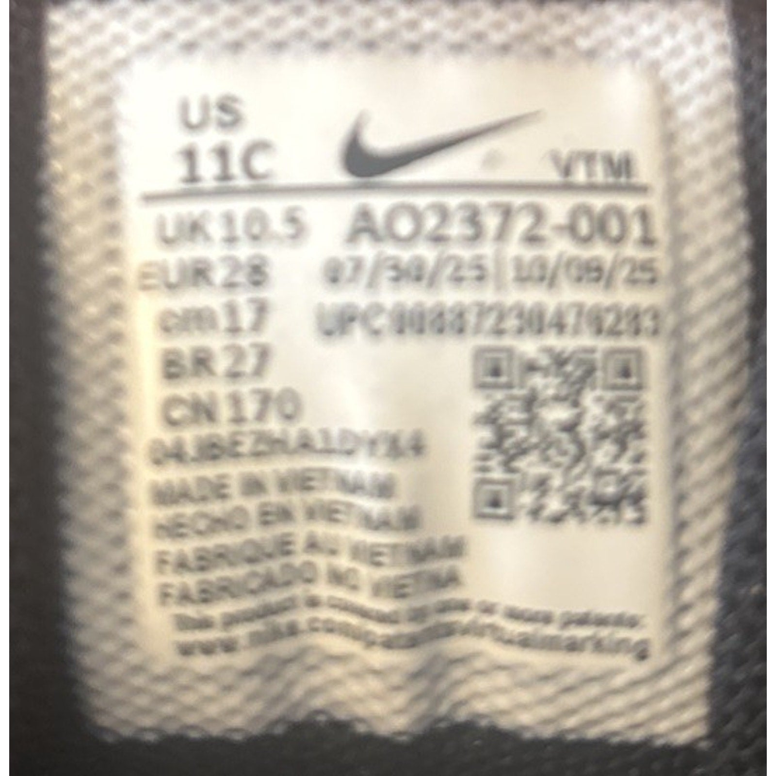 Kids Nike Air Max 270 (PS) Low Black White AO2372-001 Preschool Size 11c