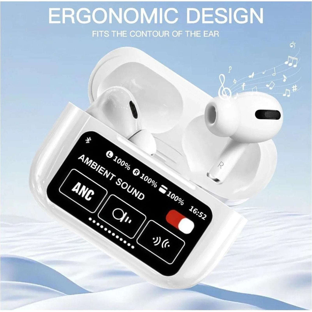 ANC/ENC Double Dark Noise Reduction Wireless Earbuds, Pro 2Y Touch Screen -NEW!
