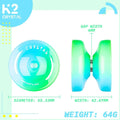 MAGICYOYO Crystal K2 Professional Responsive YOYO Kit Tools & Case Blue Green