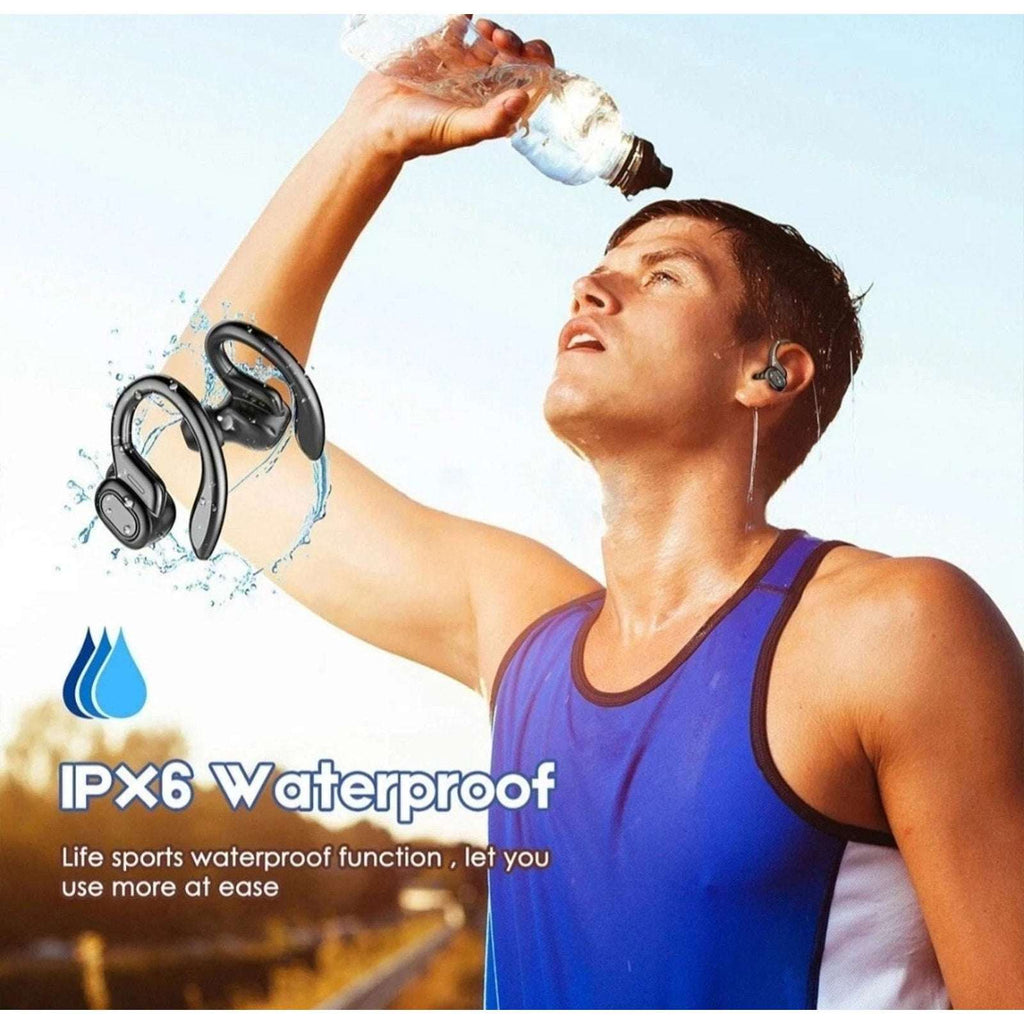 VV2 Wireless Bluetooth Earhooks Sports EarBuds W/ Charging Case IPX6 Waterproof
