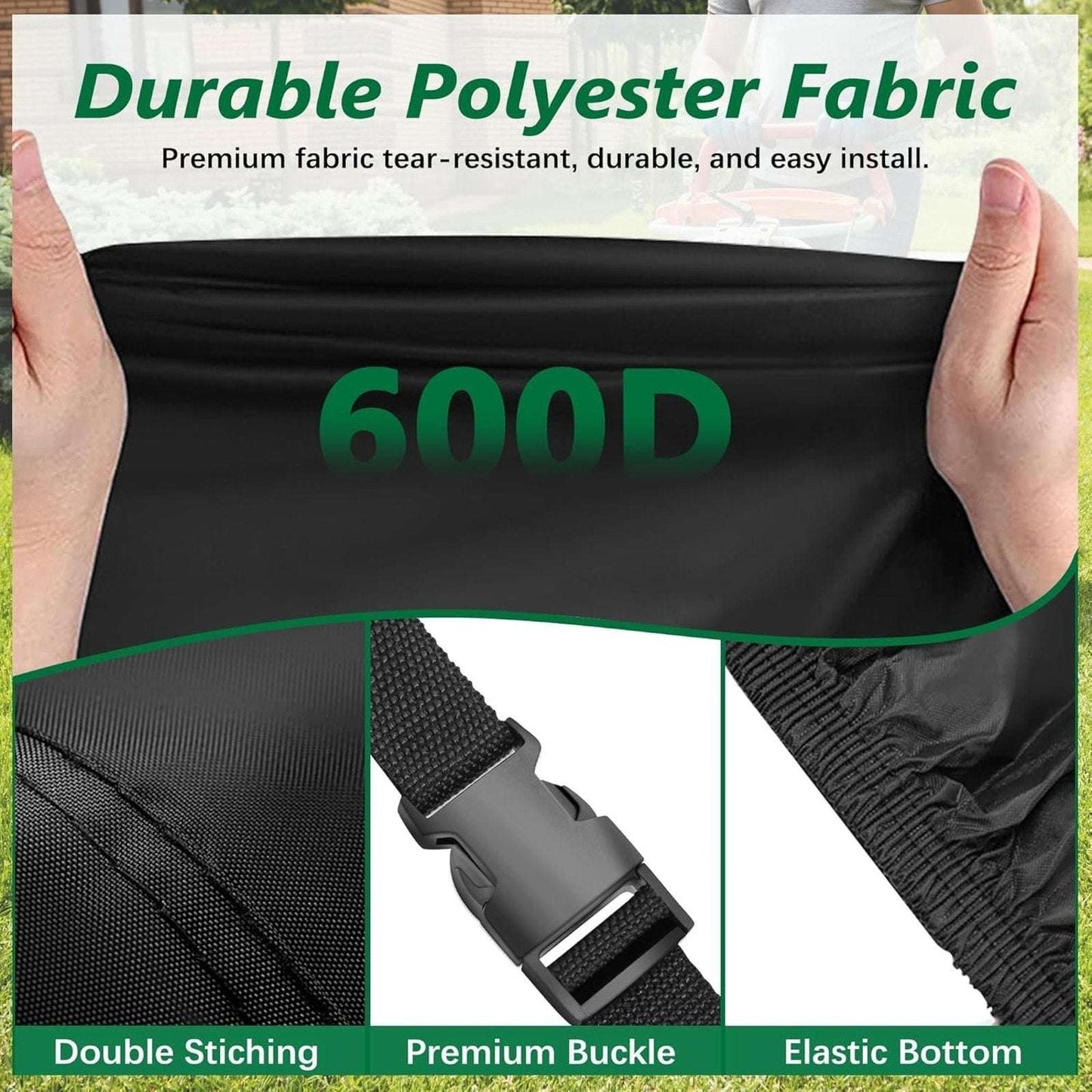 Himal Universal Zero Turn Mower Cover, Heavy Duty Waterproof Up to 60" Deck UV P