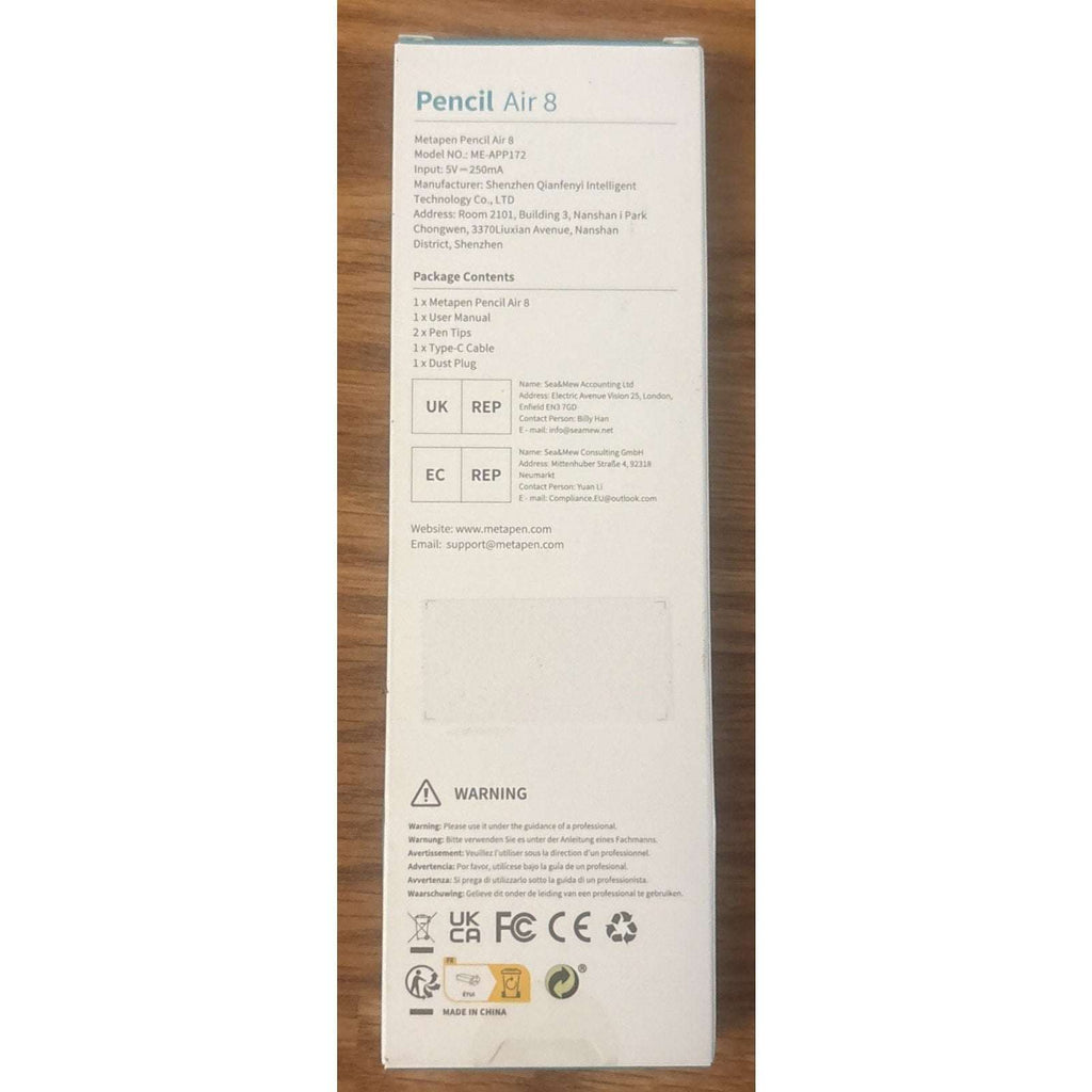 Metapen Air8 Stylus for iPad 2018-2025 Fast Charge Palm Rejection Tilt Sensitive