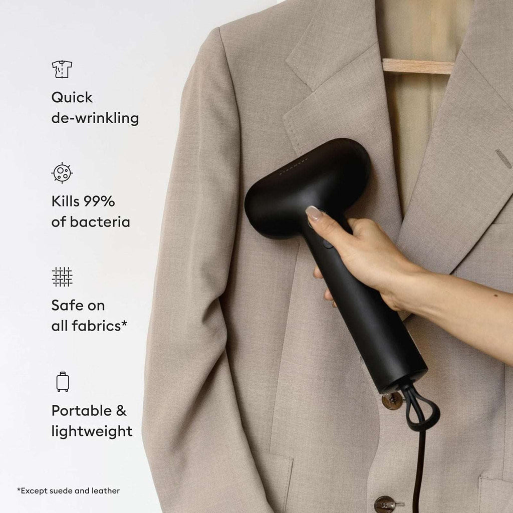 Steamery Cirrus X 1200W Handheld Clothes Steamer +Heat-Proof Steaming Pad - ONYX
