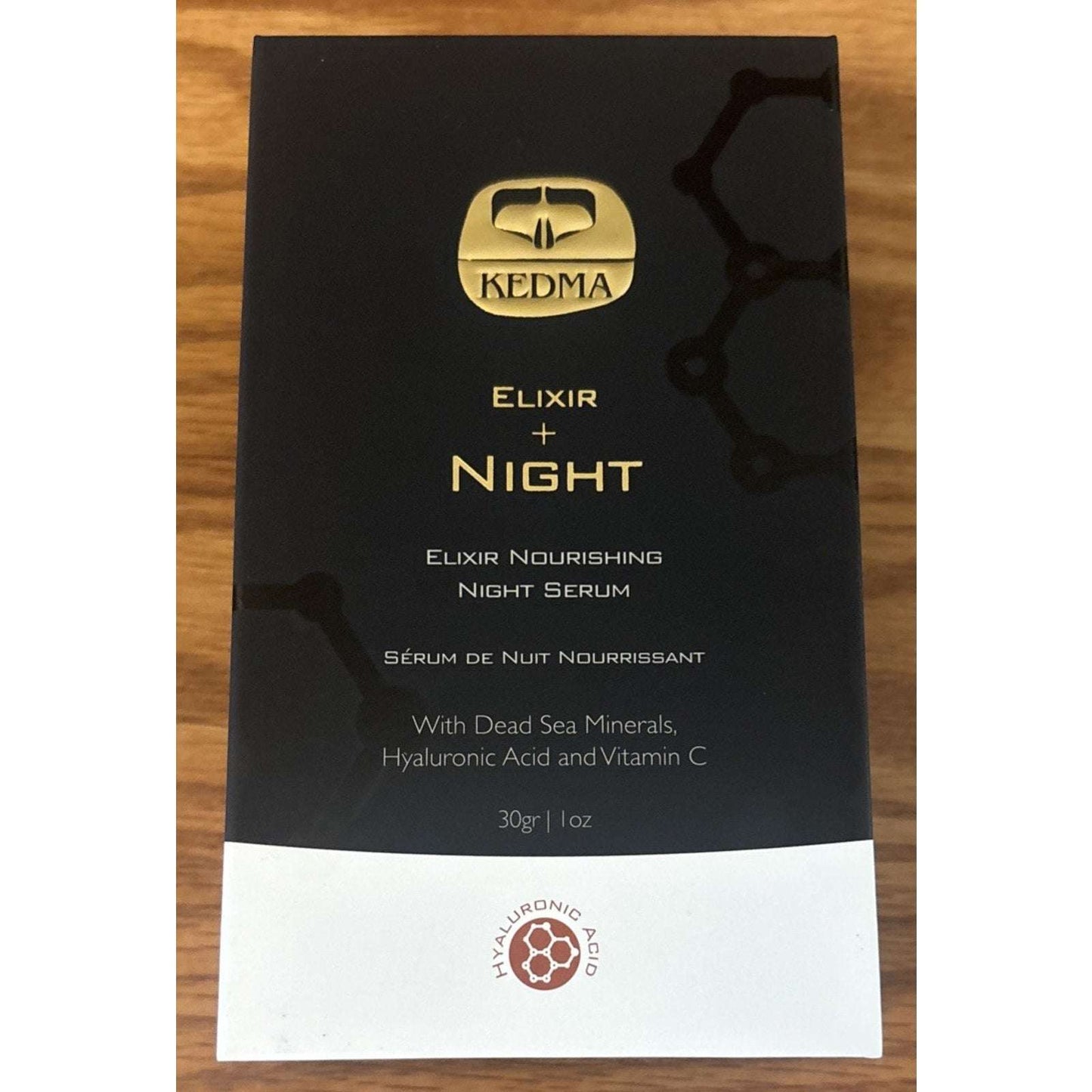 Kedma Elixir+ Nourishing Night Serum Dead Sea Minerals, Hyaluronic Acid & Vit C