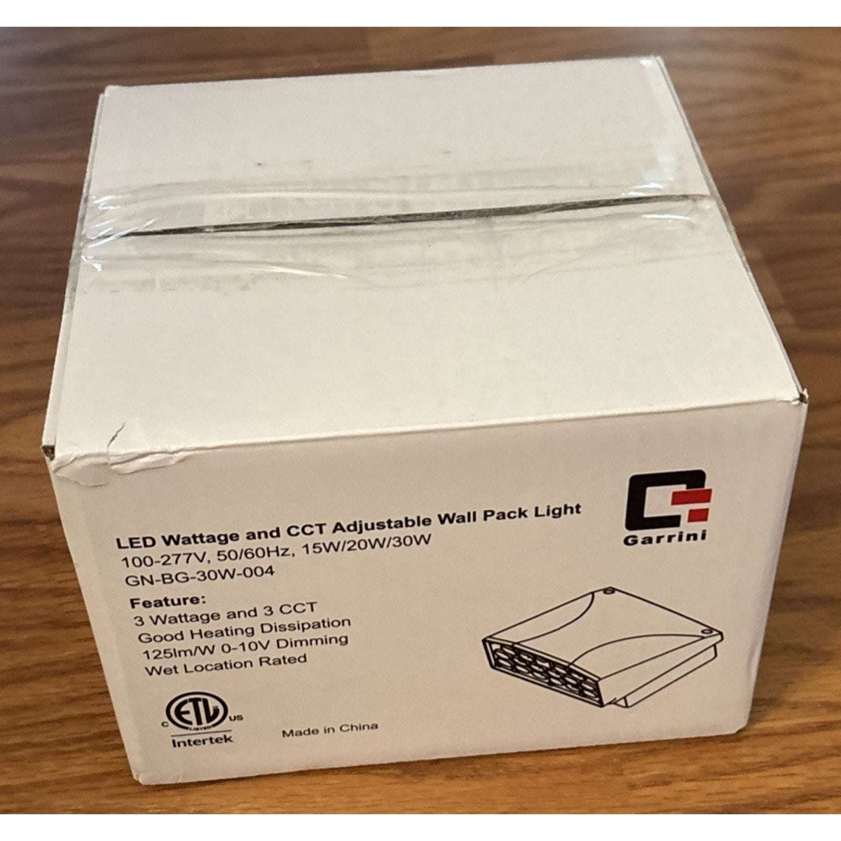 Garrini 30W Dusk to Dawn LED Wall Pack Security Light w/ Adjustable CCT & Power