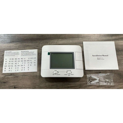 Mroinge Digital LCD Non Programmable Thermostat for Home - 2 Heat / 2 Cool M711