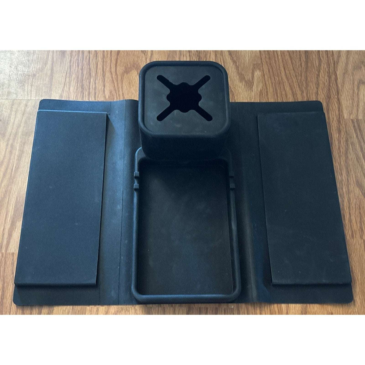 Silicone Couch Armrest Organizer Cup Holder Non-Slip Sofa Remote Phone Tray Black