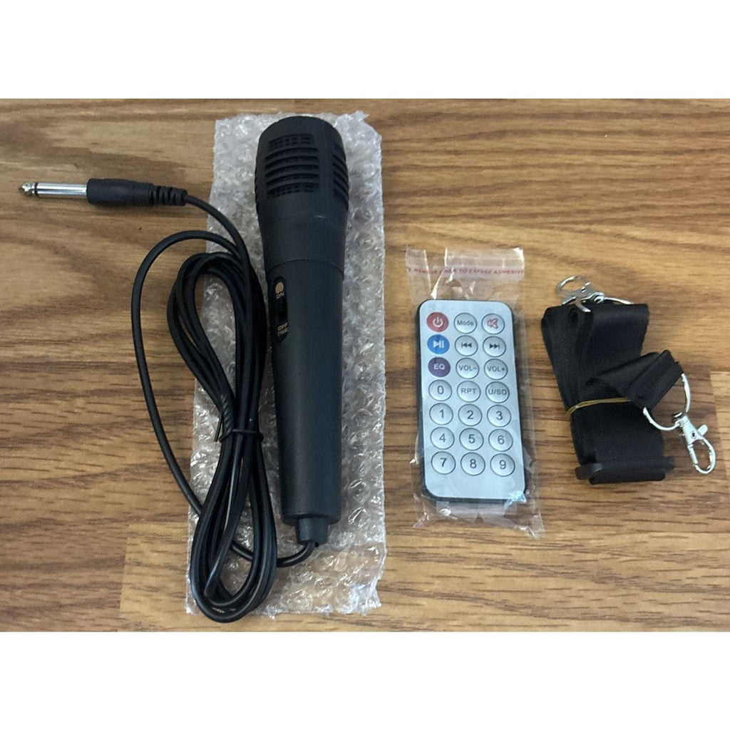 Sing-e ZQS4239S Portable Super Bass LED Speaker w/ Remote, USB/AUX, 1800mAh, Mic