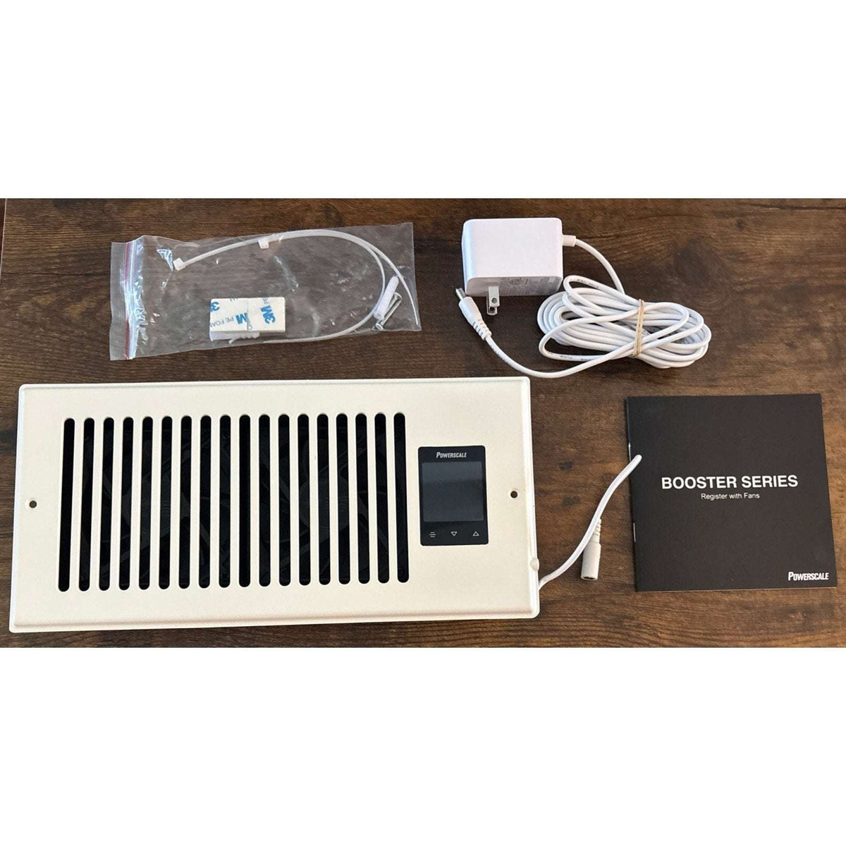 4"X10" Smart Vent Air Booster Register Fan 9-Speeds Thermostat & Humidity Sensor