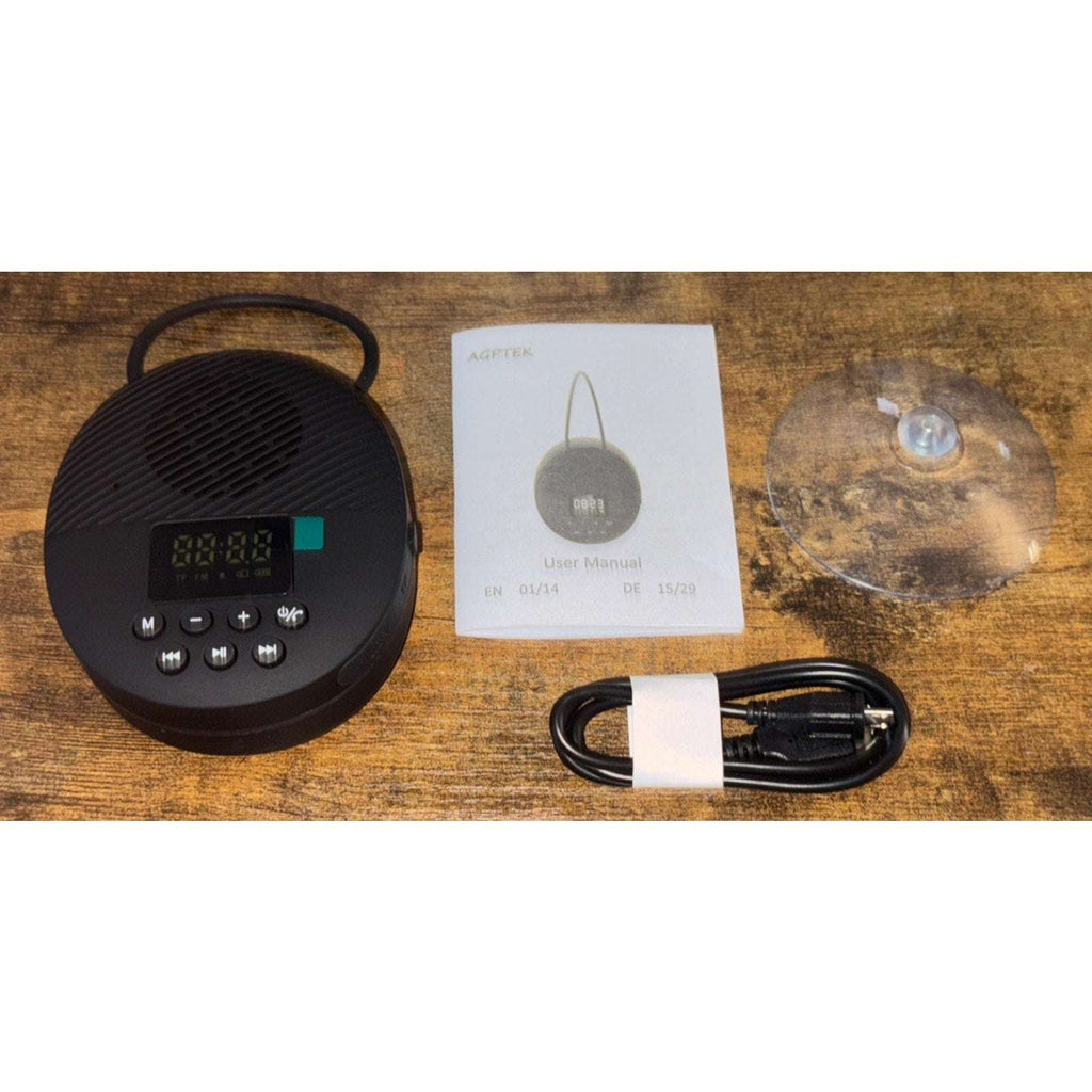 AGPTEK Bluetooth 5.0 Waterproof Wireless FM Radio Speaker Rechargeable Model S2
