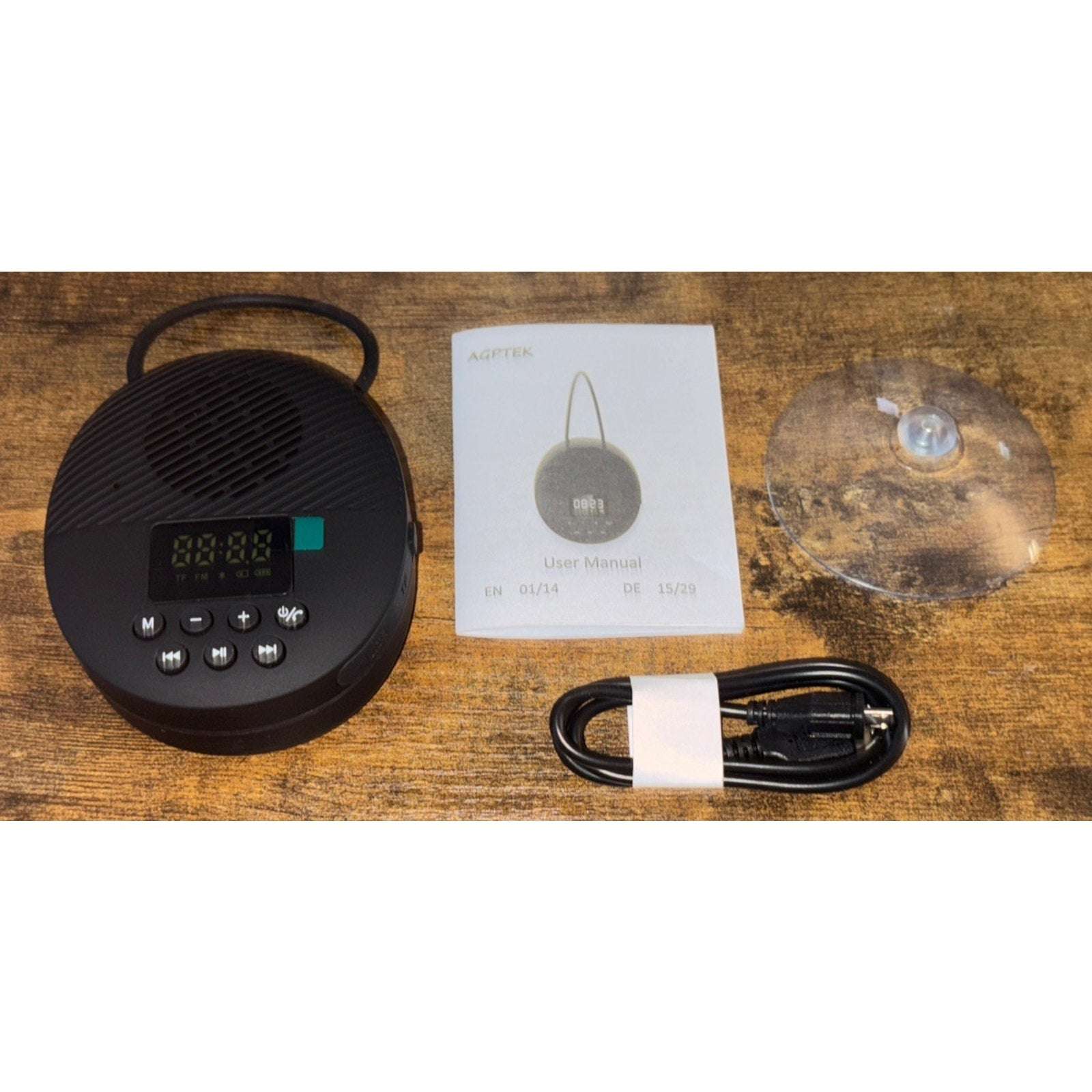 AGPTEK Bluetooth 5.0 Waterproof Wireless FM Radio Speaker Rechargeable Model S2
