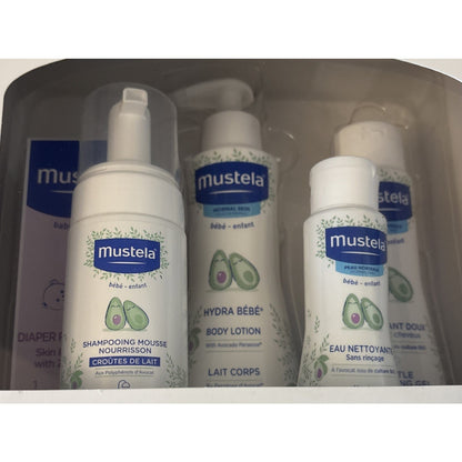Mustela Newborn Arrival Gift Set Baby Skincare & Bath Essentials 5Pcs FULL SIZE