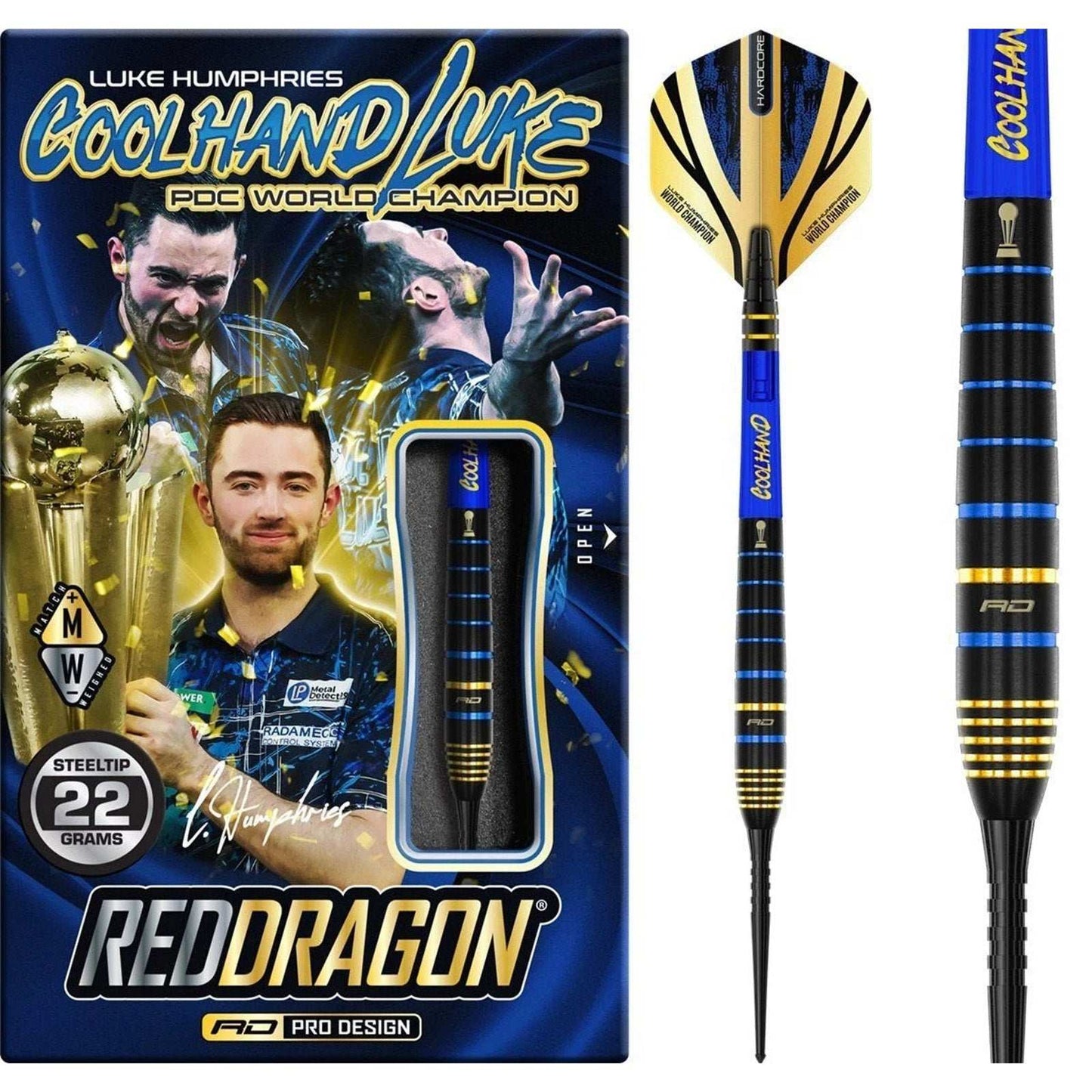 Red Dragon LUKE HUMPHRIES TX4 AVENGER 90% Tungsten Alloy Darts - 22 Grams READ!