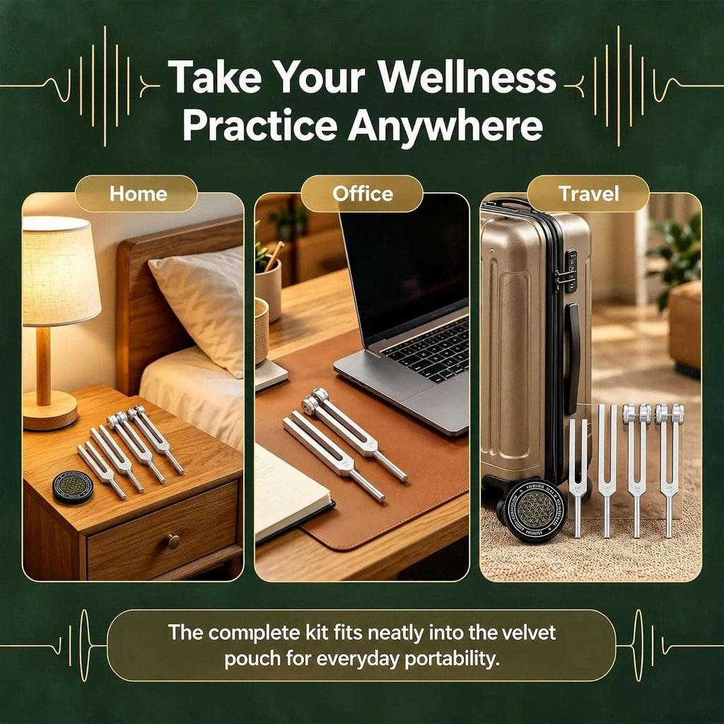Tuning Fork Set 128Hz 136.1Hz 256Hz 384Hz Pure, Consistent, Weighted/Unweighted