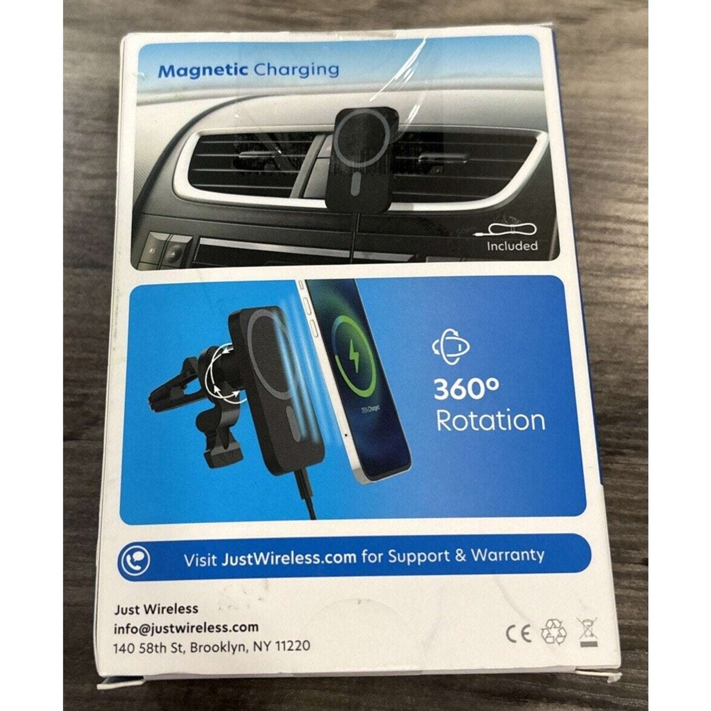 Magnetic Wireless Charger for MagSafe Car Vent Mount 7.5w - 15w - Just Wireless