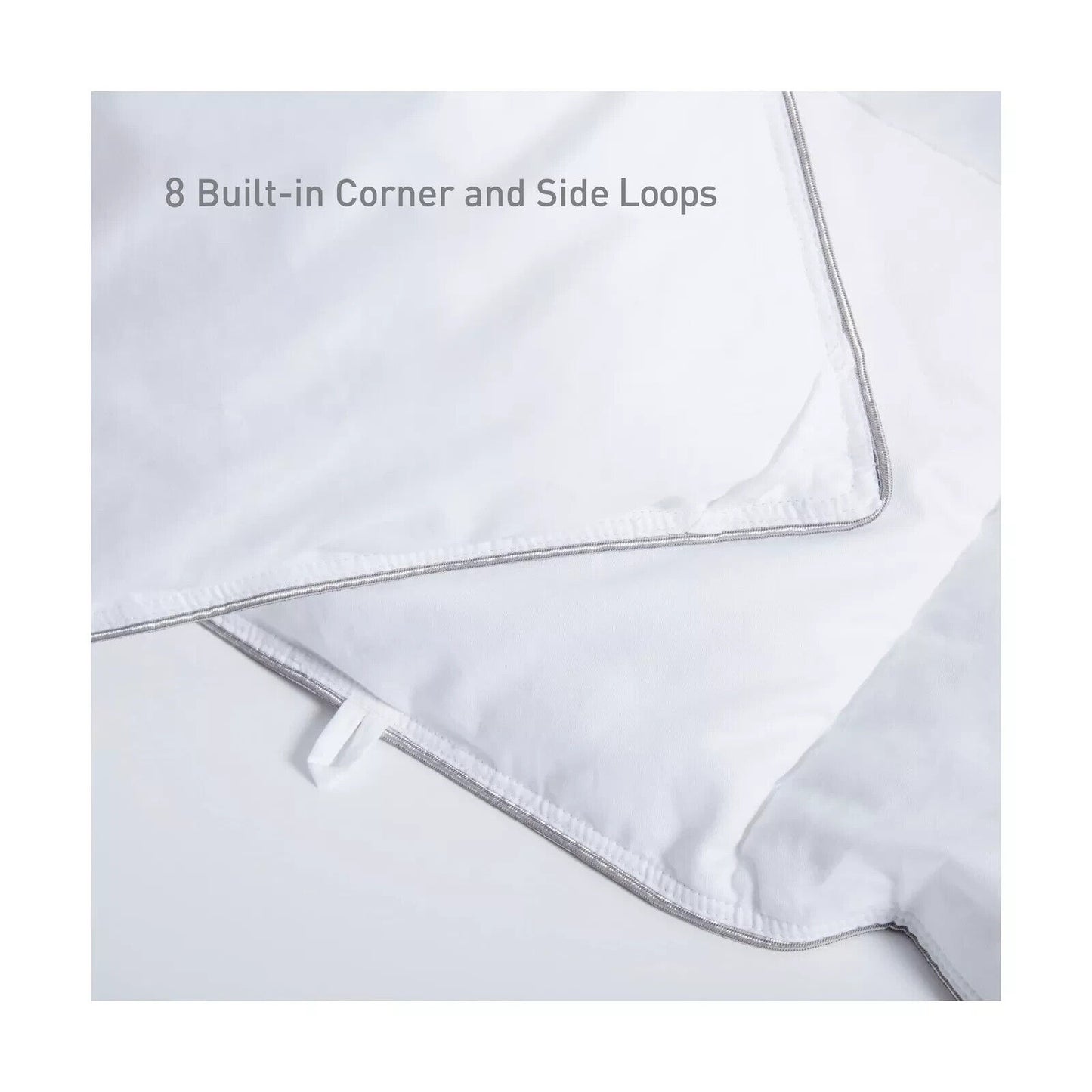 Quilted Down Alternative White Light 100% Cotton Comforter Duvet Insert - FULL