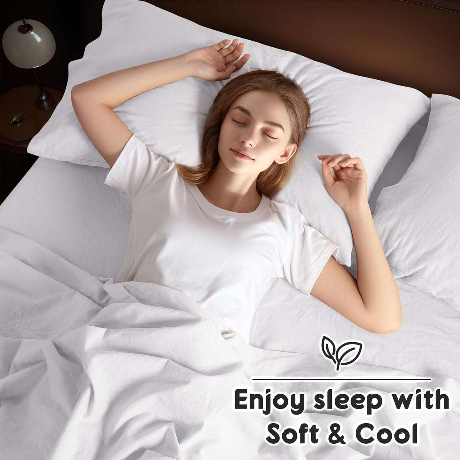 100% French Pure Linen Sheet Set Deep Pockets Queen Size Breathable & Cooling