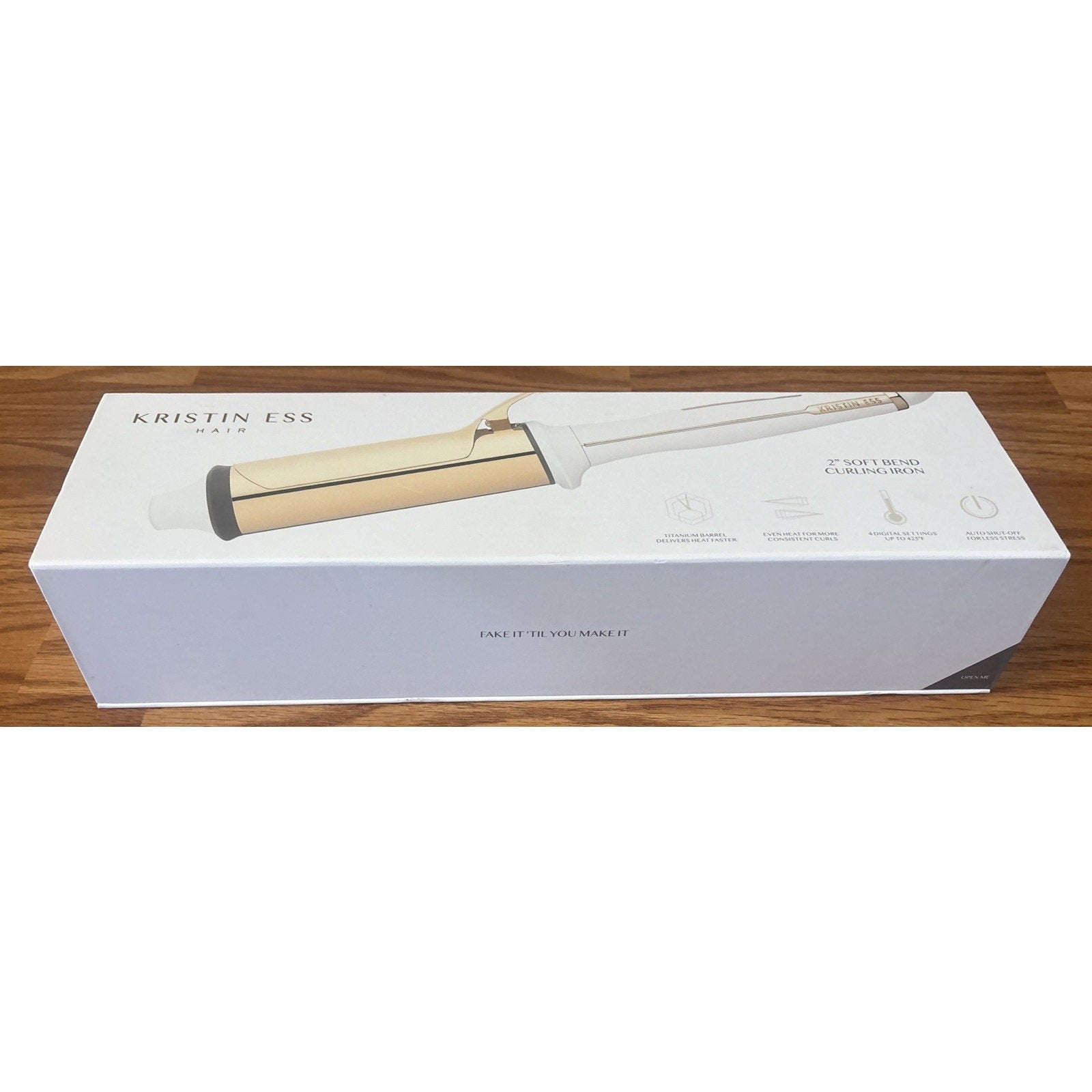 Kristin Ess Soft Bend 2" Titanium Curling Iron Rapid Heat, 4 Heat Setting, Dual