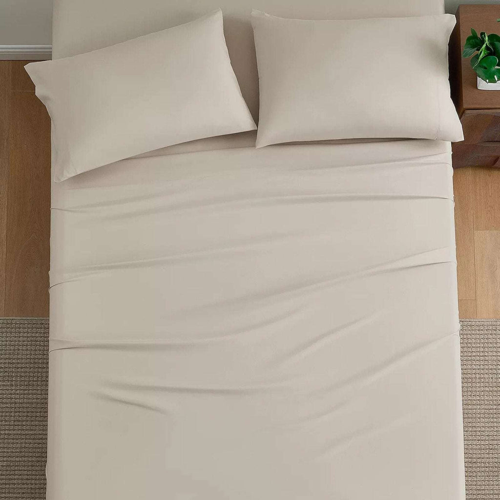 BEARPAW Serene All Season Comfort Queen Size Deep Pocket Sheet Set in Stucco