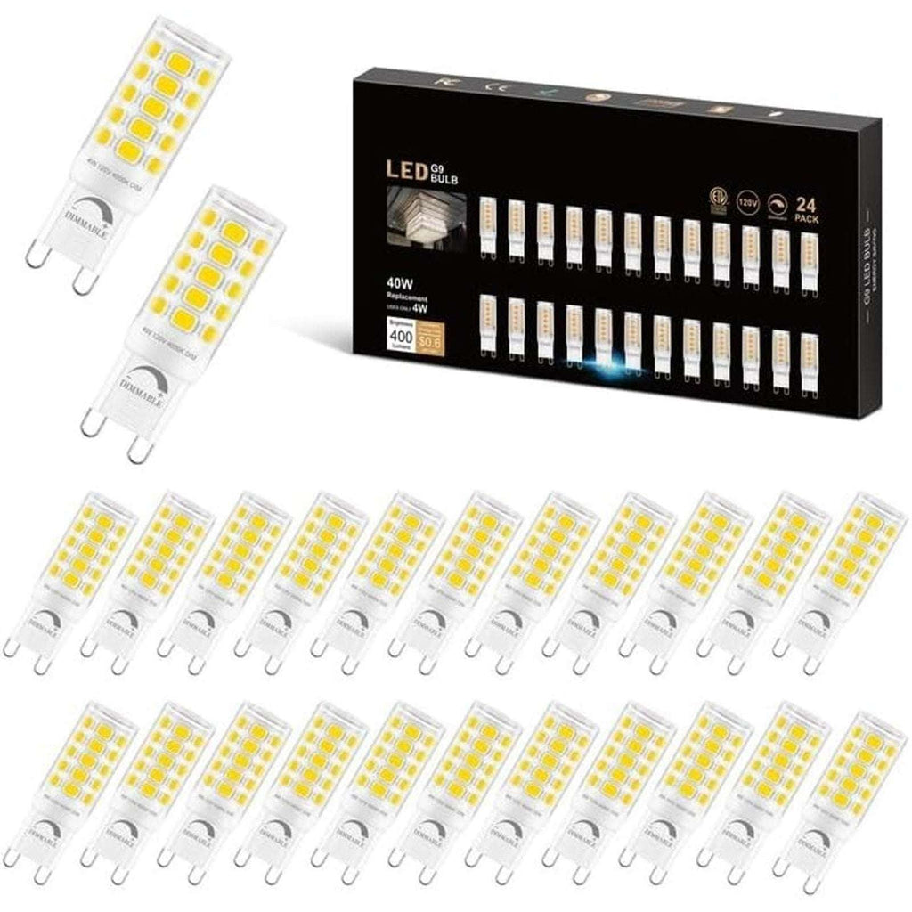 4W - 40W Equivalent T4 G9 Dimmable LED Light Bulb 4000K Natural Daylight 24-Pk