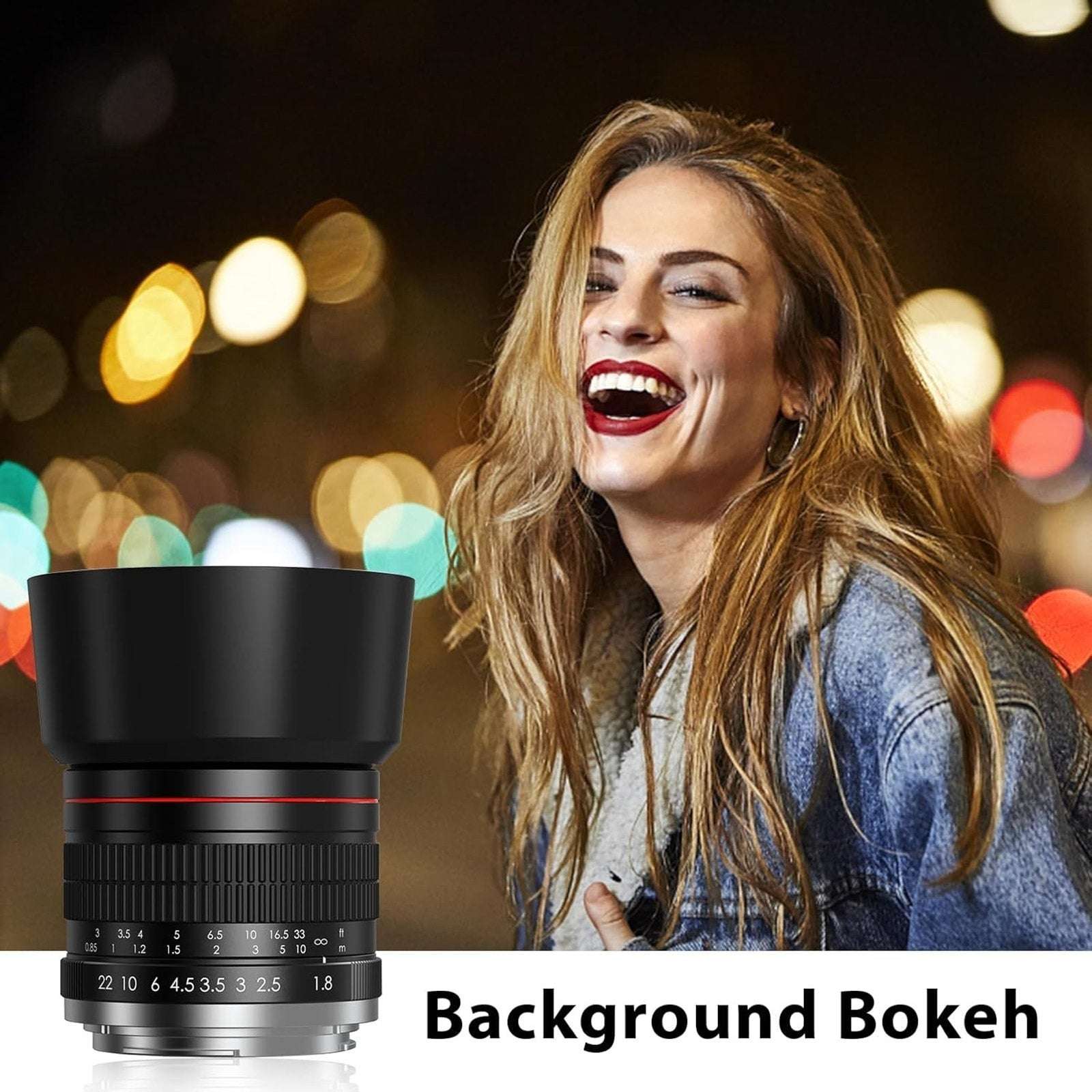 Benoison 85mm F/1.8 Manual Focus Lens Canon RF Mount EOS R/Ra/RP/R3/R5/R5 C/R6/R