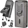 All in 1 Cigar Torch Lighter V-Cutter, Punch, Holder, Draw Enhancer, Twin Nubber