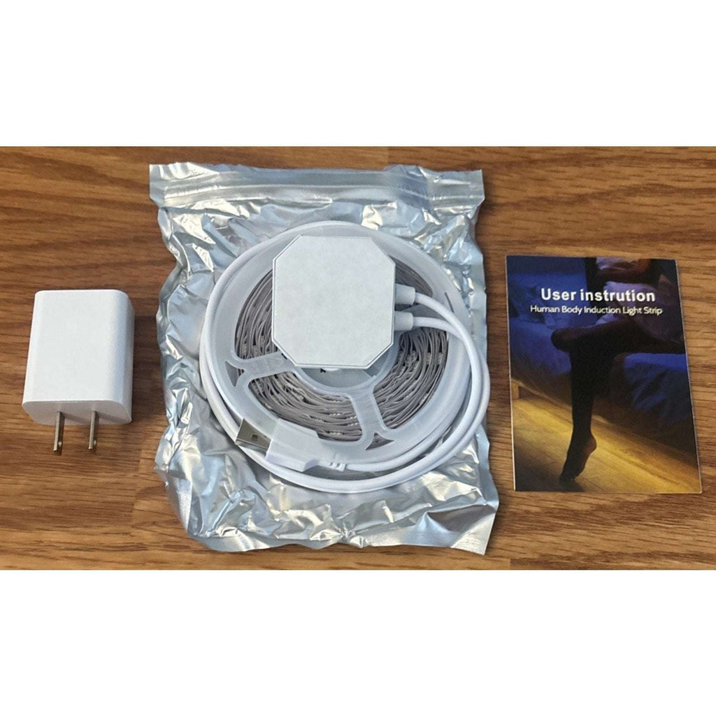 Motion Sensor LED Light Strip 16.4Ft Warm White 3000K & Multi-Colored USB Power