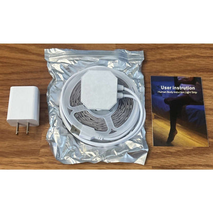 Motion Sensor LED Light Strip 16.4Ft Warm White 3000K & Multi-Colored USB Power