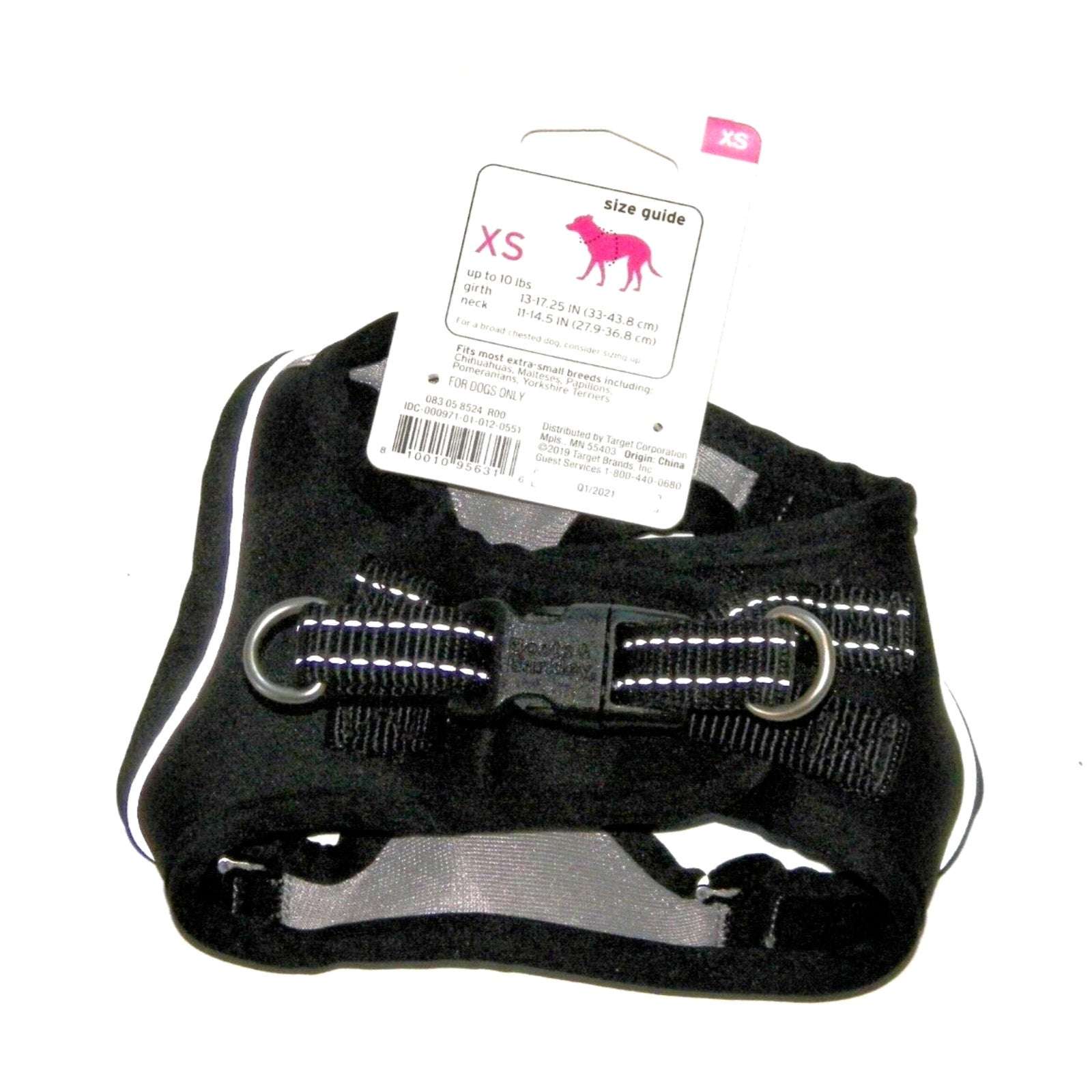 Boots & Barkley Dog Harness Reflective Adjustable Comfort Wrap Size XS