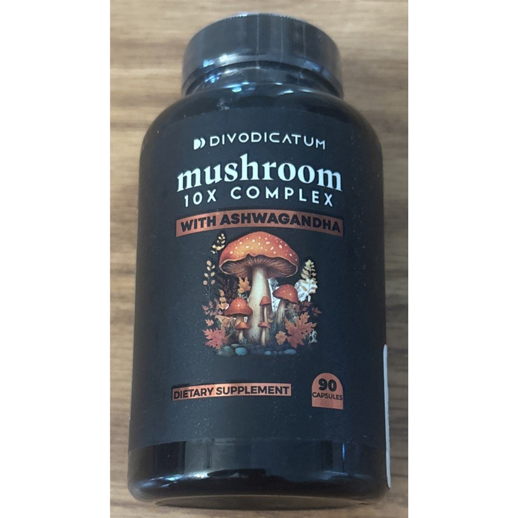 Advanced Mushroom Complex Capsules - 10X Lions Mane Supplement 90ct EXP: 06/2027
