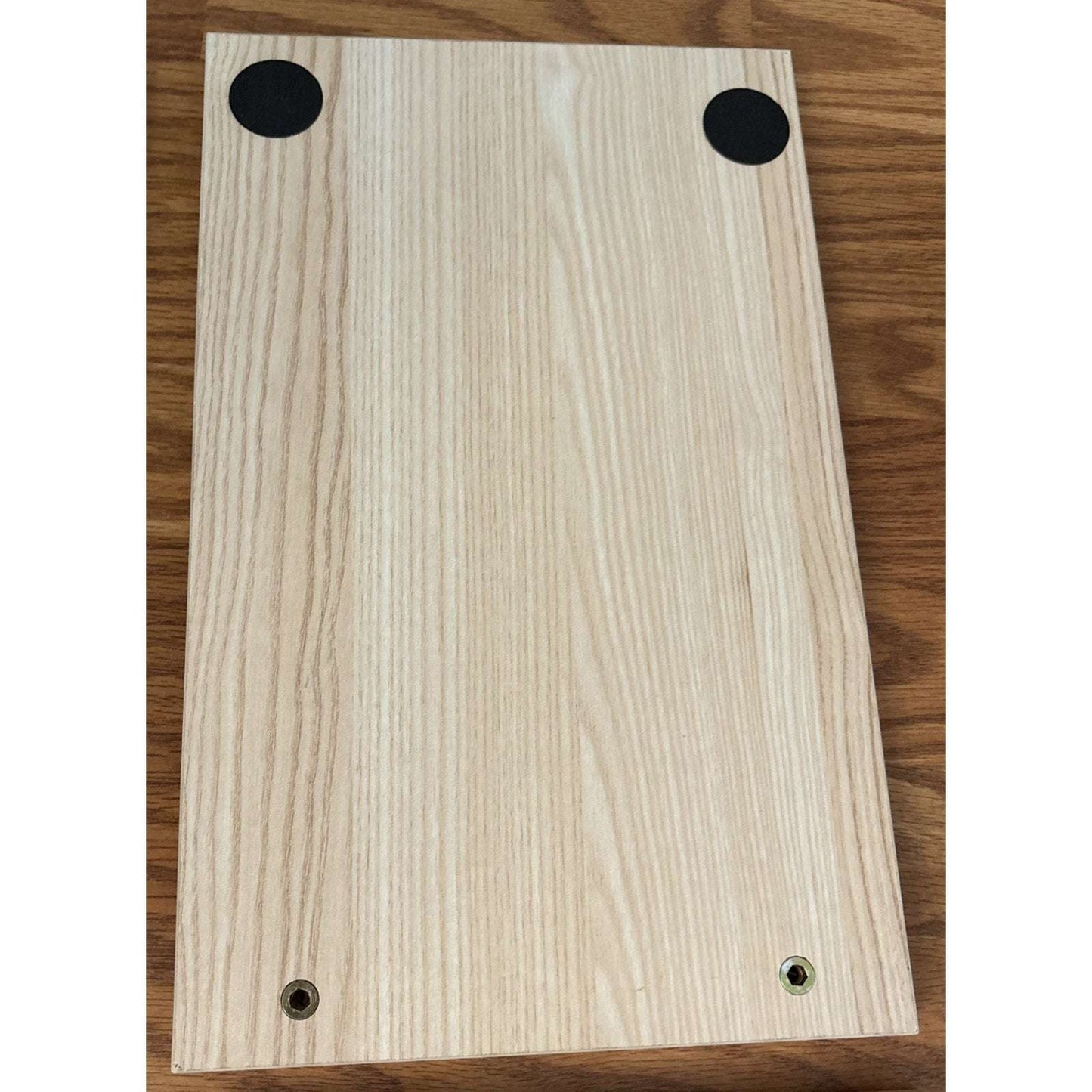 AOTHIA 43" Large Dual Monitor Stand for Desk Adjustable Riser for 2 Monitors Oak