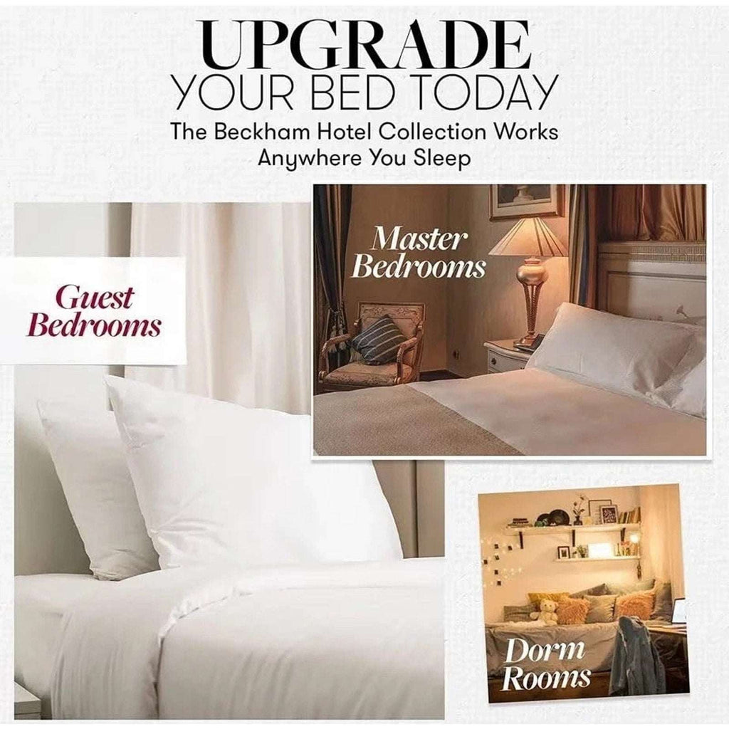 Beckham Hotel Collection Down Alternative Bed Pillows 2 Pack Queen Size White
