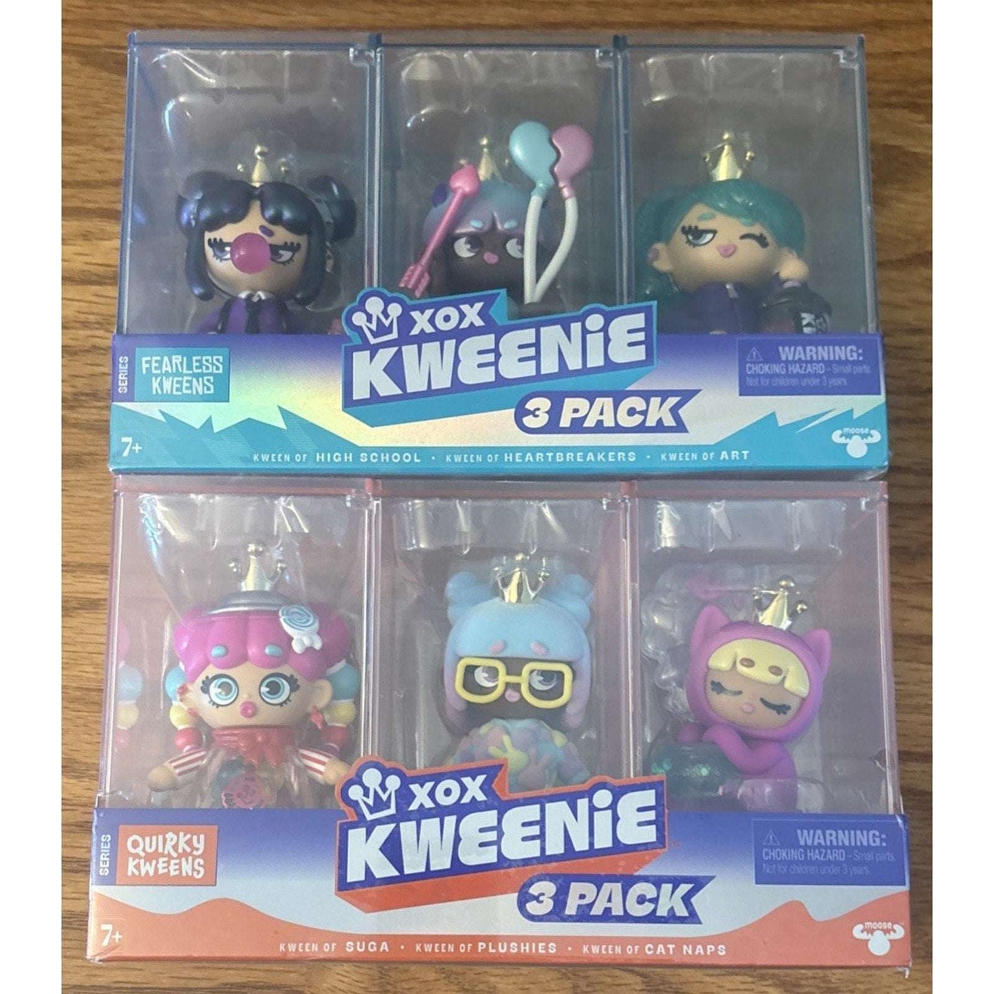 6 Count XOX KWEENIE FEARLESS KWEENS & QUIRKY KWEENS 2 x 3 PACKS New/Sealed