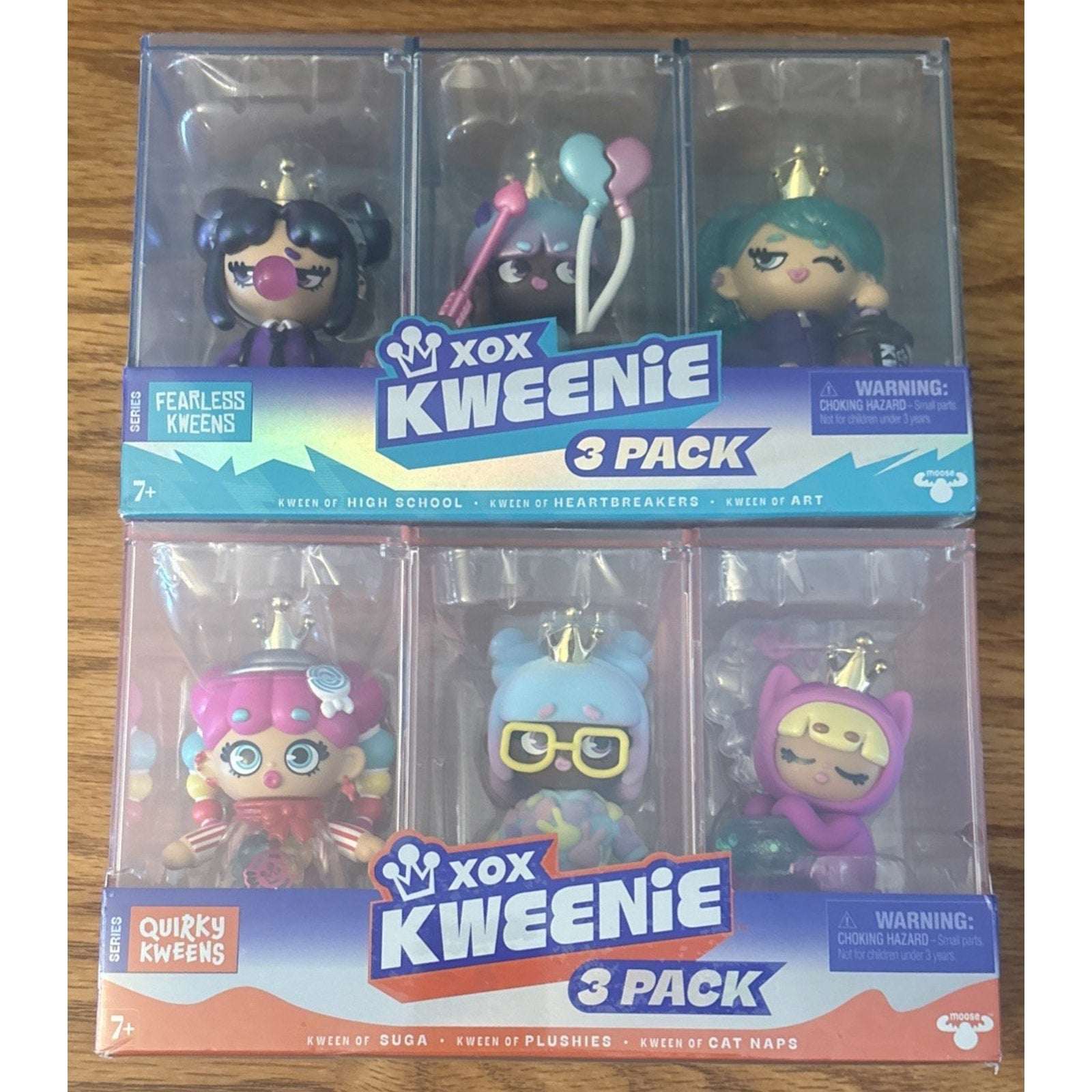 6 Count XOX KWEENIE FEARLESS KWEENS & QUIRKY KWEENS 2 x 3 PACKS New/Sealed