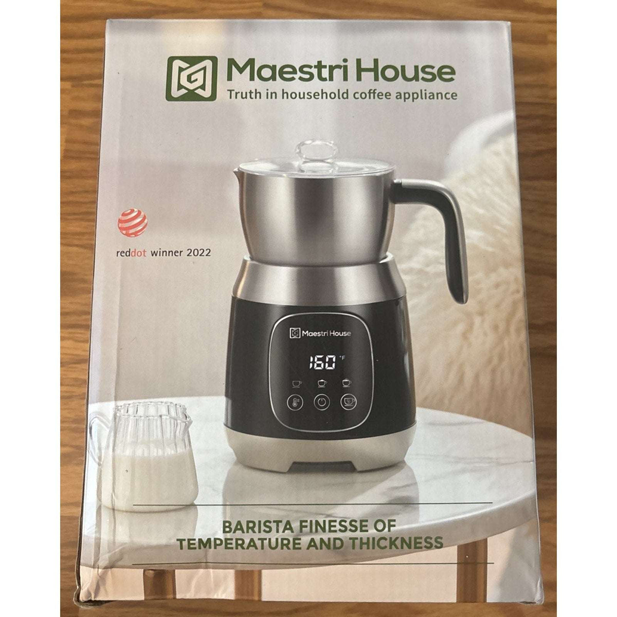 Maestri House DualFro 600 Milk Steamer Frother w Variable Temp & Froth Thickness
