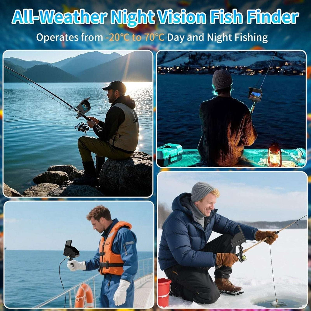 Underwater Fishing Camera Fish Finder w/ Infrared Night Vision, 4.3" LCD Display