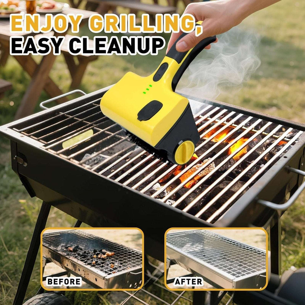 Rechargeable Electric Grill Brush Scrubber Cordless Sprayer 360° Rotary Cleaner