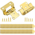 Donanim 1/2 Overlay Semi Wrap Self Closing Cabinet Hinges Brass Gold 28 Pair/56