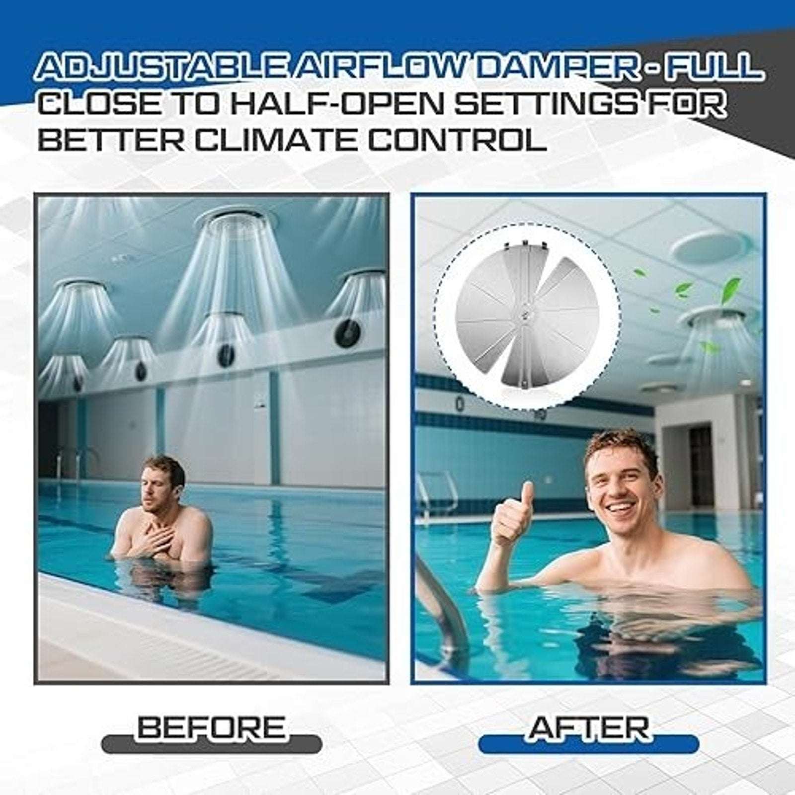 Steel 10" Round Radial Ceiling Air Supply Diffuser AC HVAC Vent Deflectors 10PCS