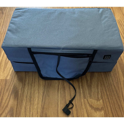 Extra Wide Heated Stadium Seat Cushion Foldable Portable Bleacher 3 Heat Setting