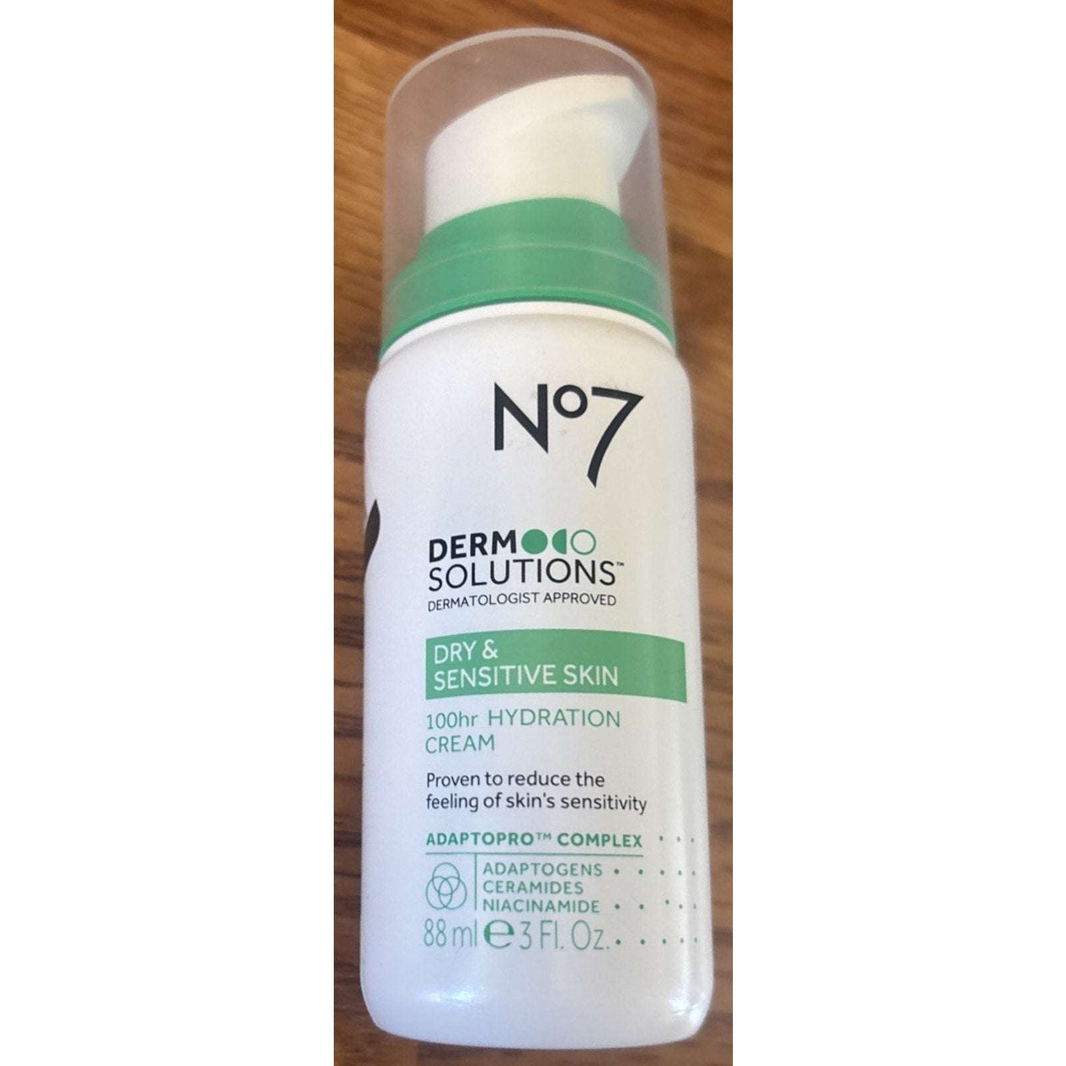Lot of 2 No 7 Derm Solutions Dry Sensitive Skin 100hr Hydrating Face Moisturizer