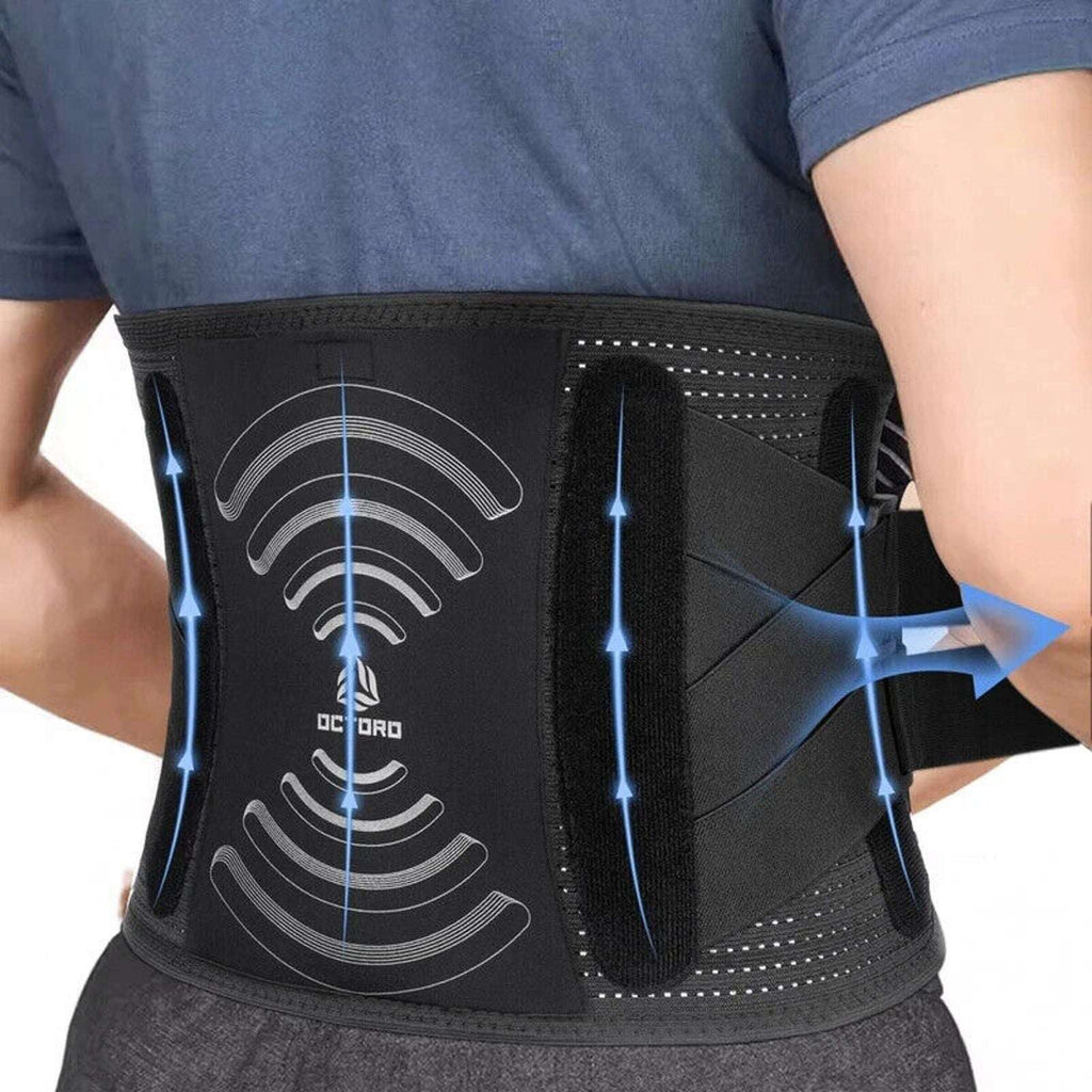 Brace for Lower Back Pain Relief, Lumbar Support w/ Hot & Cold Therapy Pocket