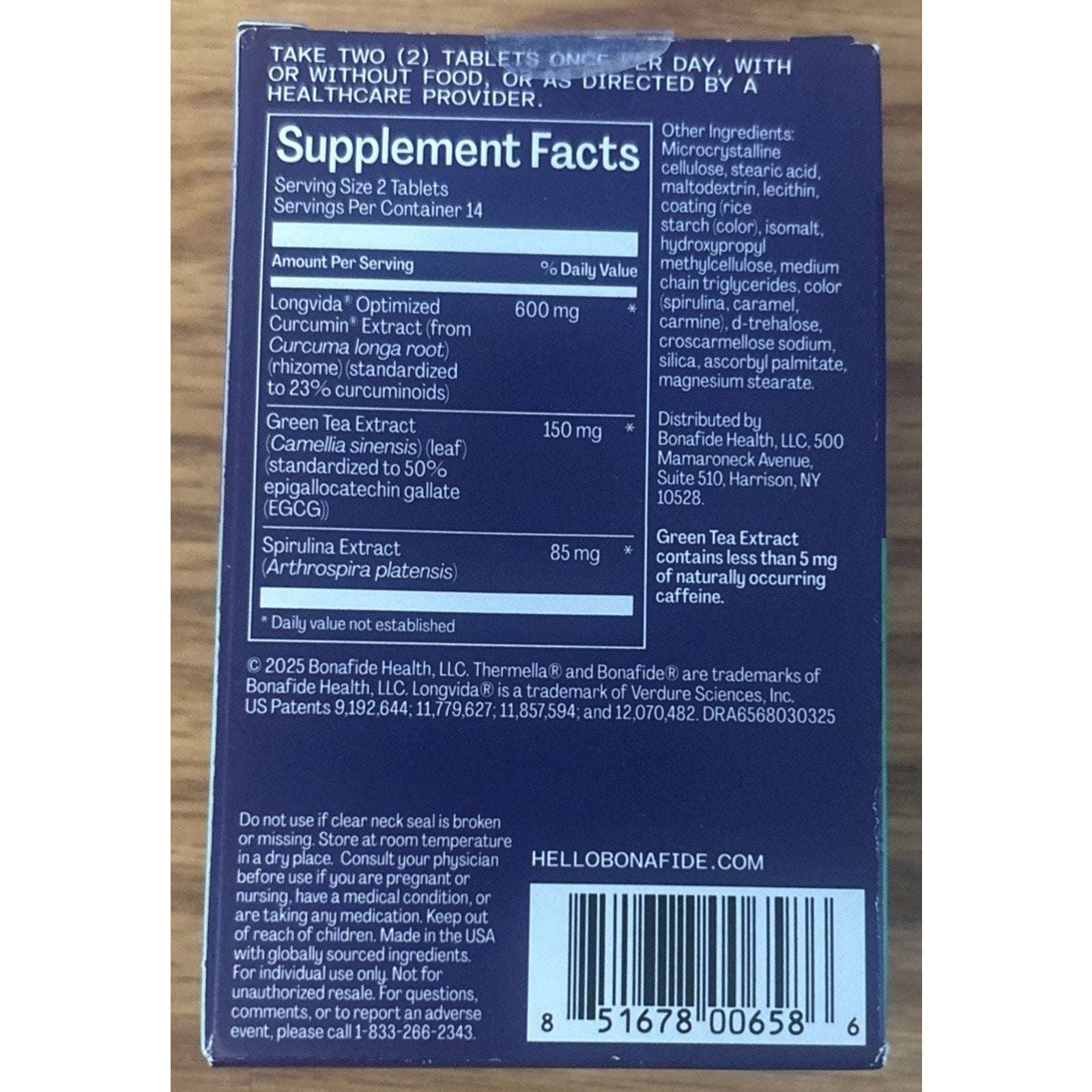 Bonafide Thermella Hot Flash & Night Sweat Relief 28pc Menopause Support Exp2027